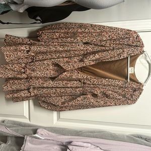 Peach, love, floral, mini dress